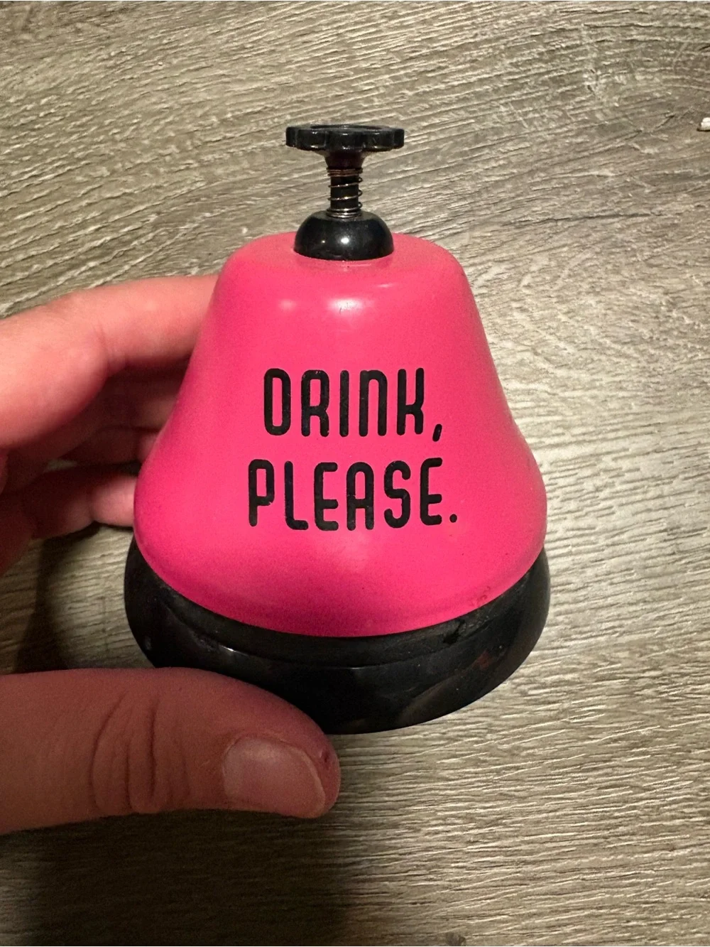 Pink 'Drink, Please.' Party Service Bell - Home Party Supplies